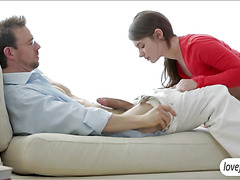 Adorable cute teen in a passionate sex video