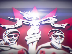 BUMS BUS - German MILF gets cum covered in naughty pickup and fuck in the bus