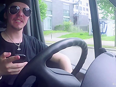 BUMS BUS - German MILF gets cum covered in naughty pickup and fuck in the bus