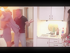 KINKY INLAWS - Sweet Russian teen Sparta gets banged by old stepfather in front of mommy