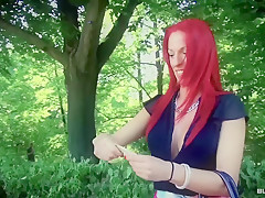 BUMS BUS - Slutty German exhibitionist enjoys hardcore van fuck and cum in mouth