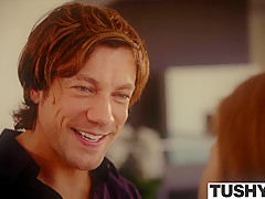 TUSHY Busty babe fucks her sisters ex boyfriend