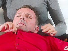 KINKY INLAWS - Squirting Ukrainian stepmom Vittoria Dolce fucks stepdaughter's boyfriend