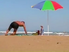 Handjob on the beach