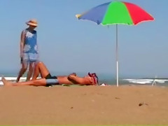 Handjob on the beach