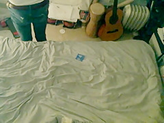 Red pointed lace up ballerinas and zara outfit