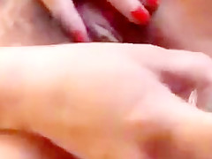 Chubby hairy masturbating in the kitchen