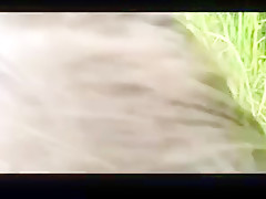 British amateur college girl outside