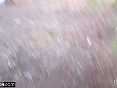 Alyssa Cole sucks cock in the park