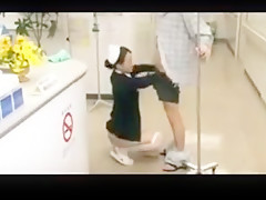 Nurse gives a first class reception !