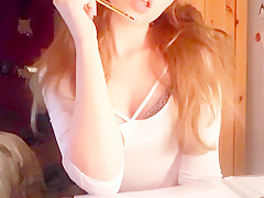 college girl shows her ass and masturbates