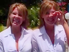 Twins with big boobs blowjob and fuck big cock