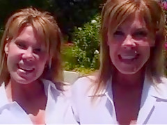 Twins with big boobs blowjob and fuck big cock