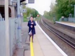 Tiny tit milf suzy platform walk and toying