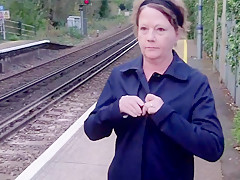 Tiny tit milf suzy platform walk and toying