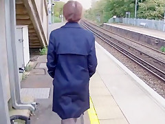 Tiny tit milf suzy platform walk and toying