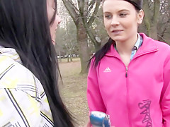 Crazy pornstars Jaqueline D and Timea Bela in amazing lesbian, brunette porn clip