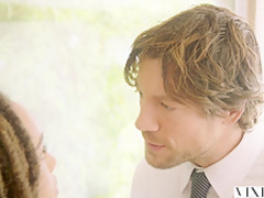 VIXEN Hot Assistant Blackmails Boss For Sex