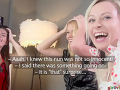 Crazy pornstars Izzy Delphine, Gabriella Daniels, Silvie Luca in Exotic Fingering, Stockings sex scene