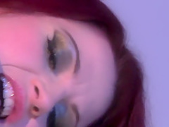 Incredible pornstar Julie Valmont in best lingerie, redhead adult clip