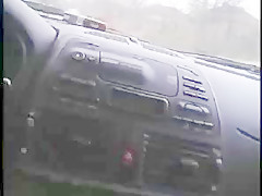 Car pussy show on main road