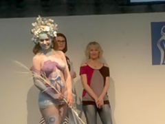 Bodypaint Fashionshow Nude Show Prague