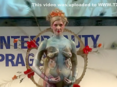 Bodypaint Fashionshow Nude Show Prague