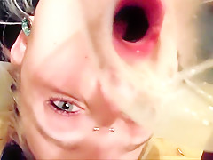 Whores Throat Used As Urinal