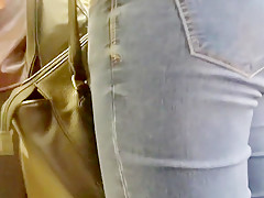 two russian asses in metro