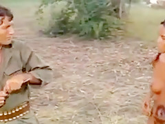 Little college girl and tribu african