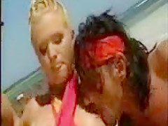 MILF FUCKED ON BEACH TWO COCKS - JP SPL