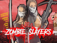 Adriana Chechik & Arya Fae & Megan Rain in Zombie Slayers - WankzVR