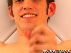 Sexy Clay Johnson wanking his white cock in a hotel room