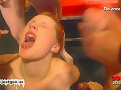 Horny pornstar in Hottest Bukkake, Gangbang sex video