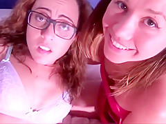 With stepmom and stepsister