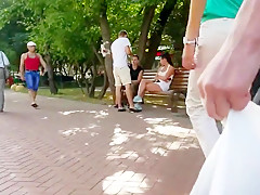 Russian ass in white pants