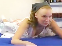 junior girl strapped face forward