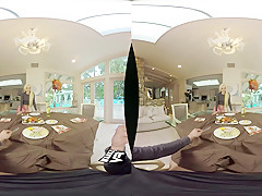 Angel Smalls & Elsa Jean in Thanksgiving Dinner - WankzVR