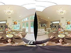 Angel Smalls & Elsa Jean in Thanksgiving Dinner - WankzVR