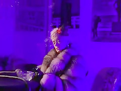 Vanessa Fetish Fully Clothed Heels Nylons Garter Furs BCBG