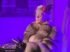 Vanessa Fetish Fully Clothed Heels Nylons Garter Furs BCBG