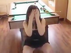 Tiny dutch brunette gangbang