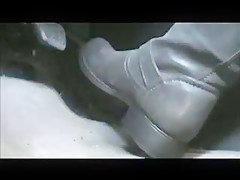 Driving in new grey boots from youtube