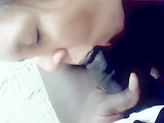 Sucking a black cock