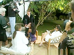 Crazy pornstars Bridgette Kerkove, Julie Meadows and Asia Carrera in amazing straight porn scene