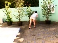 Japanese girl sweet ass hairy pussy upskirt