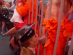 Amazing pornstars Angel Piaff, Candy Alexa and Nicole Vice in hottest group sex, interracial porn clip