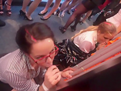 Amazing pornstars Angel Piaff, Candy Alexa and Nicole Vice in hottest group sex, interracial porn clip