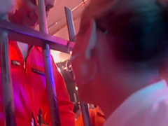 Amazing pornstars Angel Piaff, Candy Alexa and Nicole Vice in hottest group sex, interracial porn clip