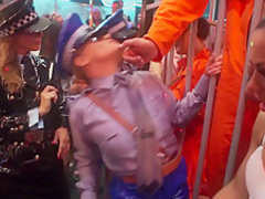 Amazing pornstars Angel Piaff, Candy Alexa and Nicole Vice in hottest group sex, interracial porn clip